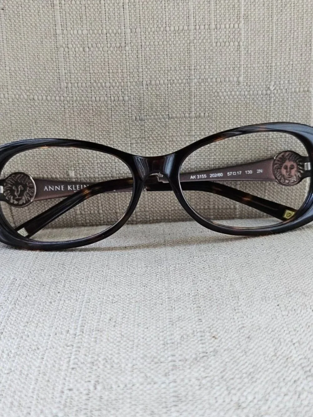 Anne Klein Women Eyeglasses Frame Brown Tortoise/Gunmetal Eyewear Glasses AK3155